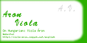 aron viola business card